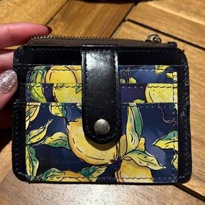 Patricia Nash Cassis ID Wallet Card Holder Blue Lemon